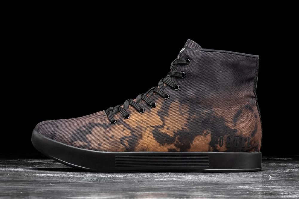 NOBULL Men's High-Top Canvas Training Shoes - Toffee Tie-Dye - Ireland (6549FTSZA)